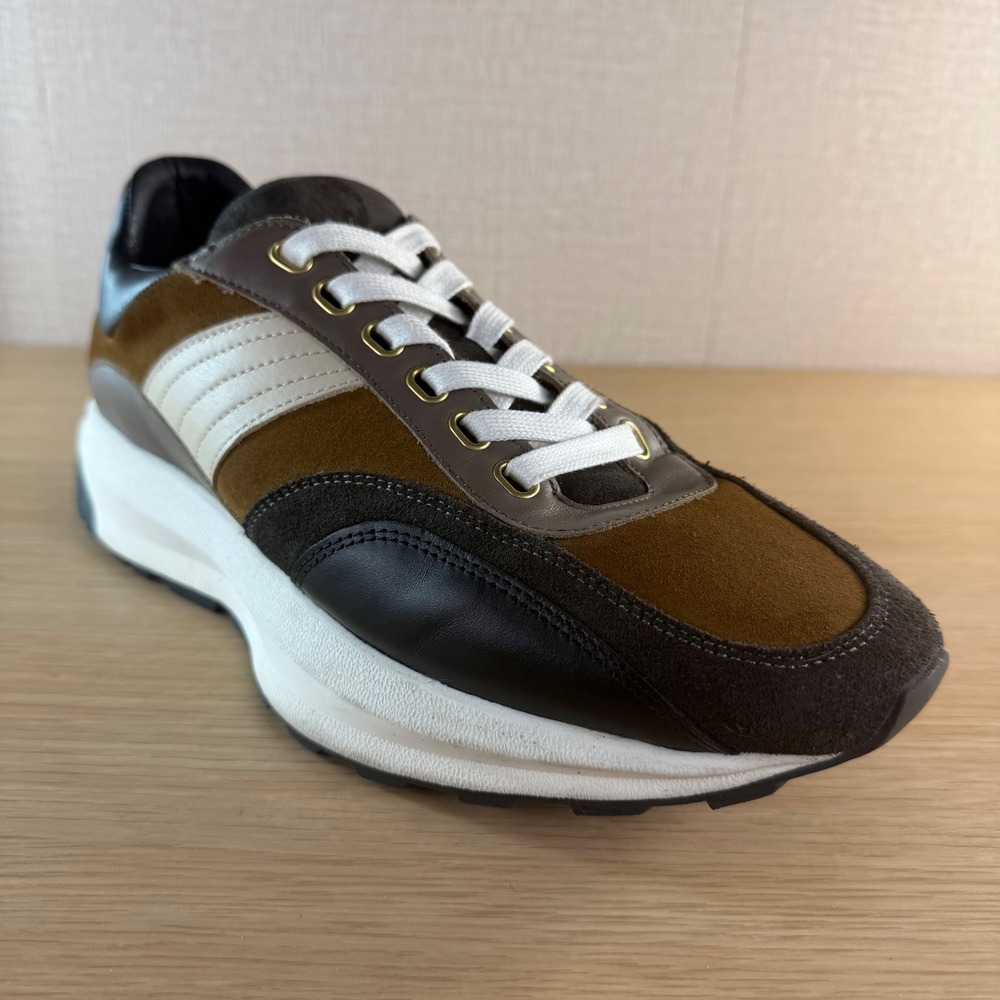 Kurt Geiger London Mens Brown Suede Leather Low Top Sneakers 43.5